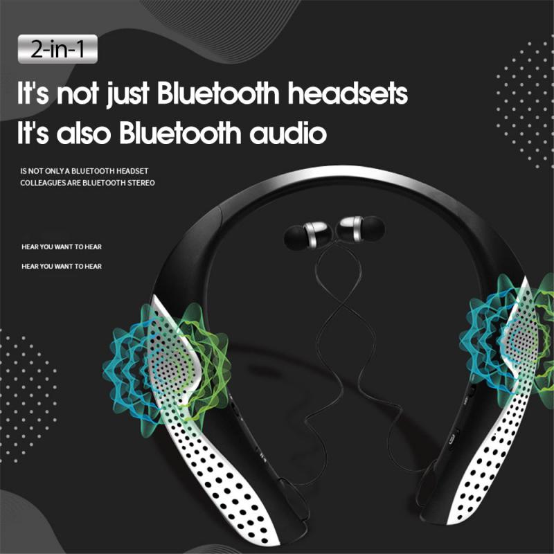 Neck-mounted Sports Bluetooth Headset with ergonomic design and wireless capabilities, perfect for sports and everyday use.