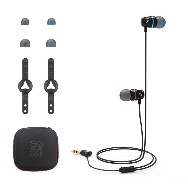 Noise Cancelling In Ear Headphones designed for Oculus Quest 1, featuring silicone earbud caps and a compact storage bag.