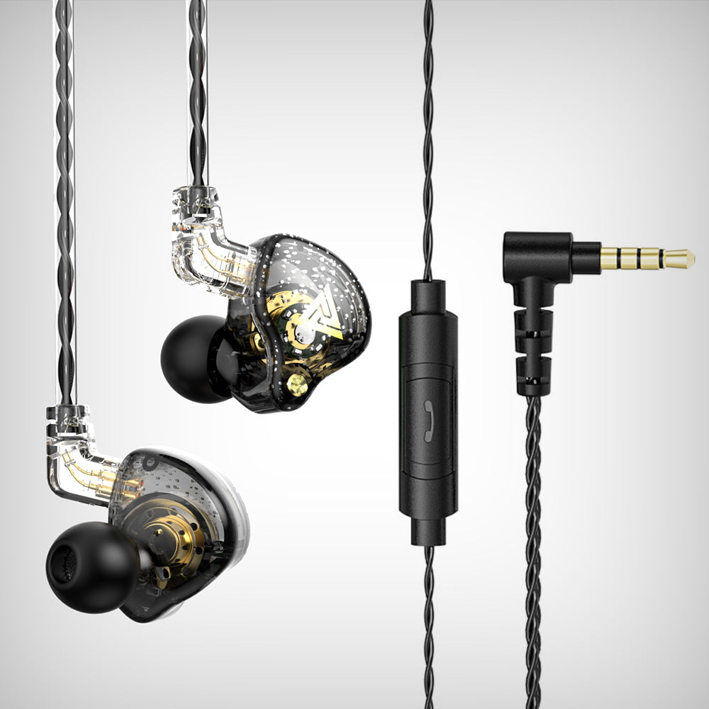 PRO Headphones HiFi Fever Subwoofer In Ear Wired with silicone sleeves and L-bend 3.5mm plug, showcasing their sleek design and durable materials.