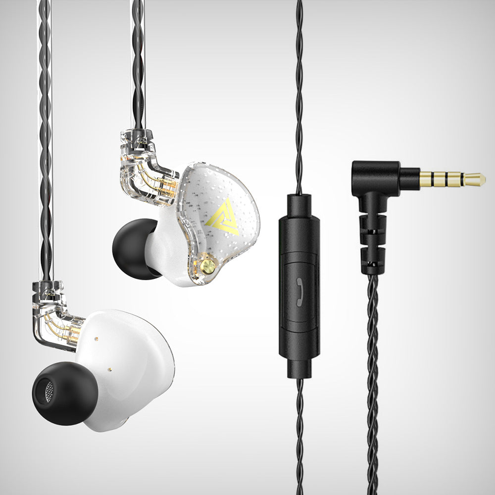 PRO Headphones HiFi Fever Subwoofer In Ear Wired with silicone sleeves and L-bend 3.5mm plug, showcasing their sleek design and durable materials.