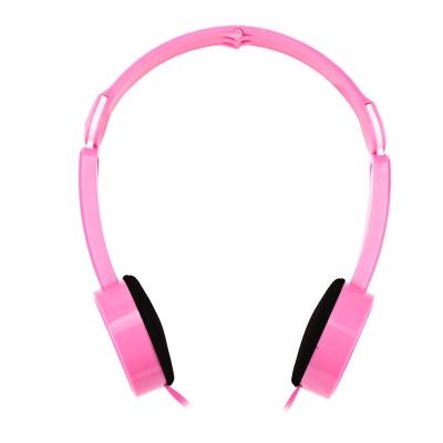 Retractable foldable headphones with adjustable headband, featuring a sleek design and a 3.5mm plug for universal compatibility.