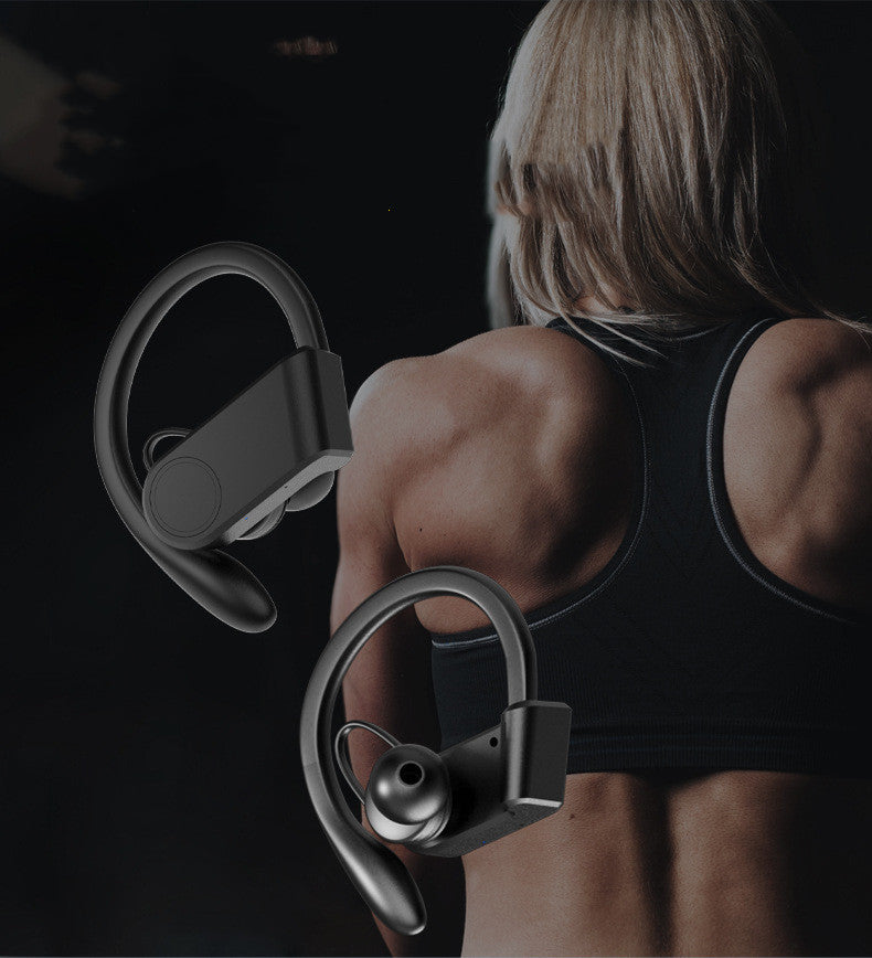 True Wireless Bluetooth Headset in black color, showcasing its sleek design and compact size.