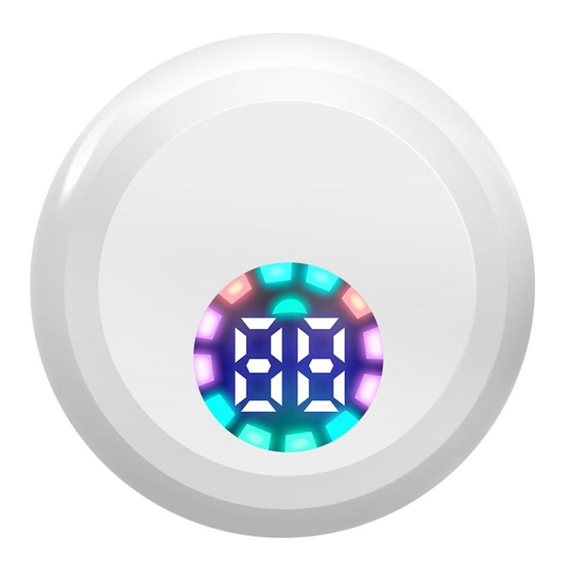 TWS Wireless Bluetooth Earphones with LED digital display, showcasing a sleek design and compact charging case.