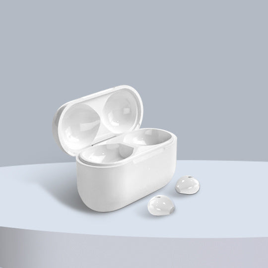 TWS Wireless Invisible Bluetooth Headset in various colors including pearl white, obsidian black, girl pink, and lilac purple, showcasing its sleek design.