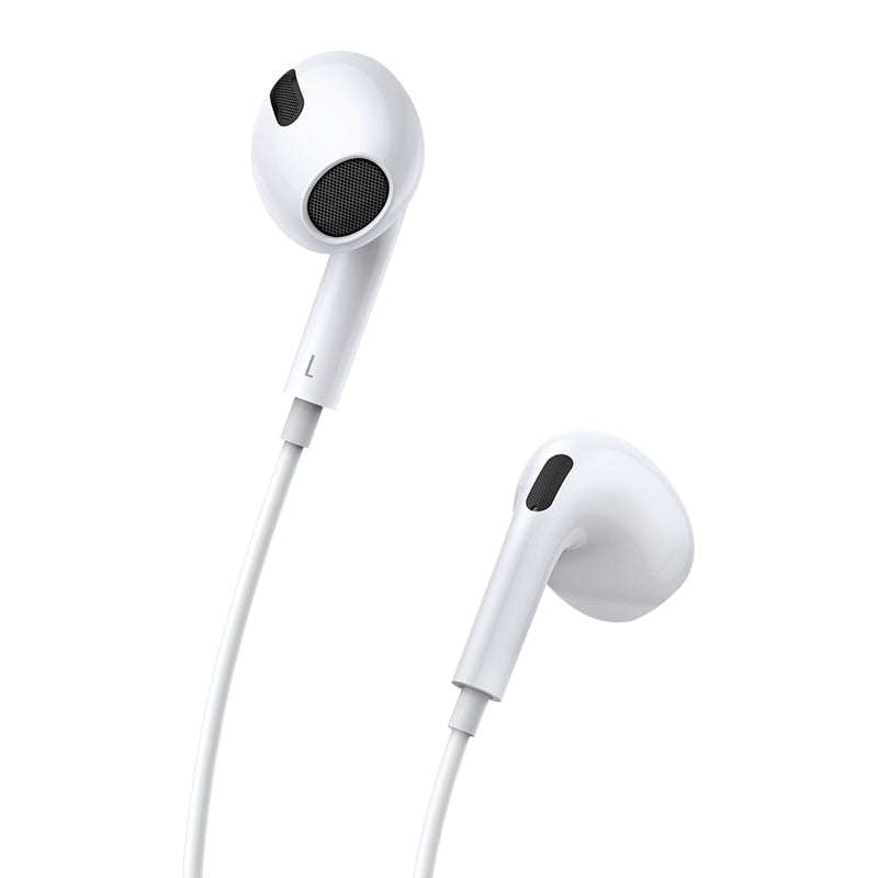 Type C Lateral In-ear Wired Earphone featuring a sleek design, durable materials, and a Type-C connector for modern devices.
