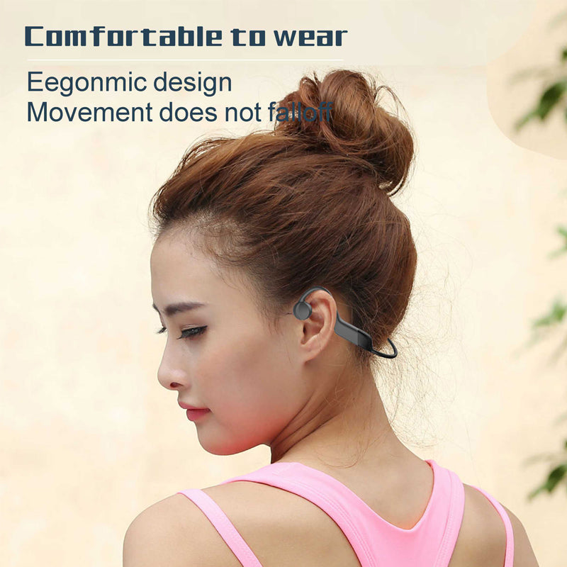 Waterproof Swimming Bluetooth Headset with 32G memory, designed for underwater use with bone conduction technology.