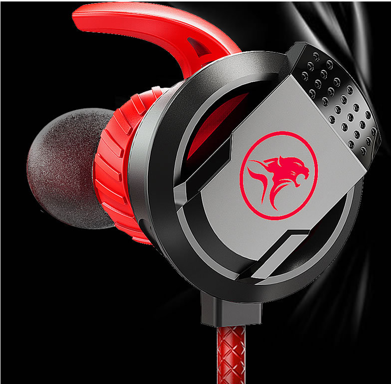 Wired Mobile Phone Computer Headset with in-ear design and long microphone, ideal for gaming and everyday use.