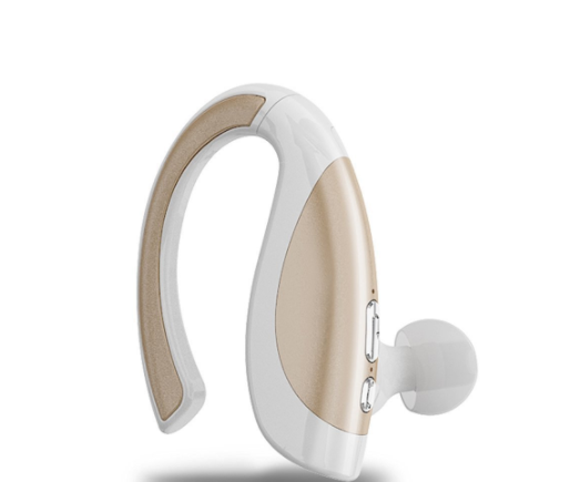 Wireless Stereo BT In-Ear Headphone with earhooks, showcasing a sleek design and Bluetooth connectivity.