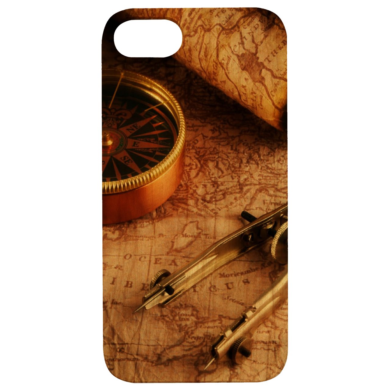 Adventure UV Color Printed phone case featuring natural wood design with vibrant colors and enhanced rubber bumper for protection.