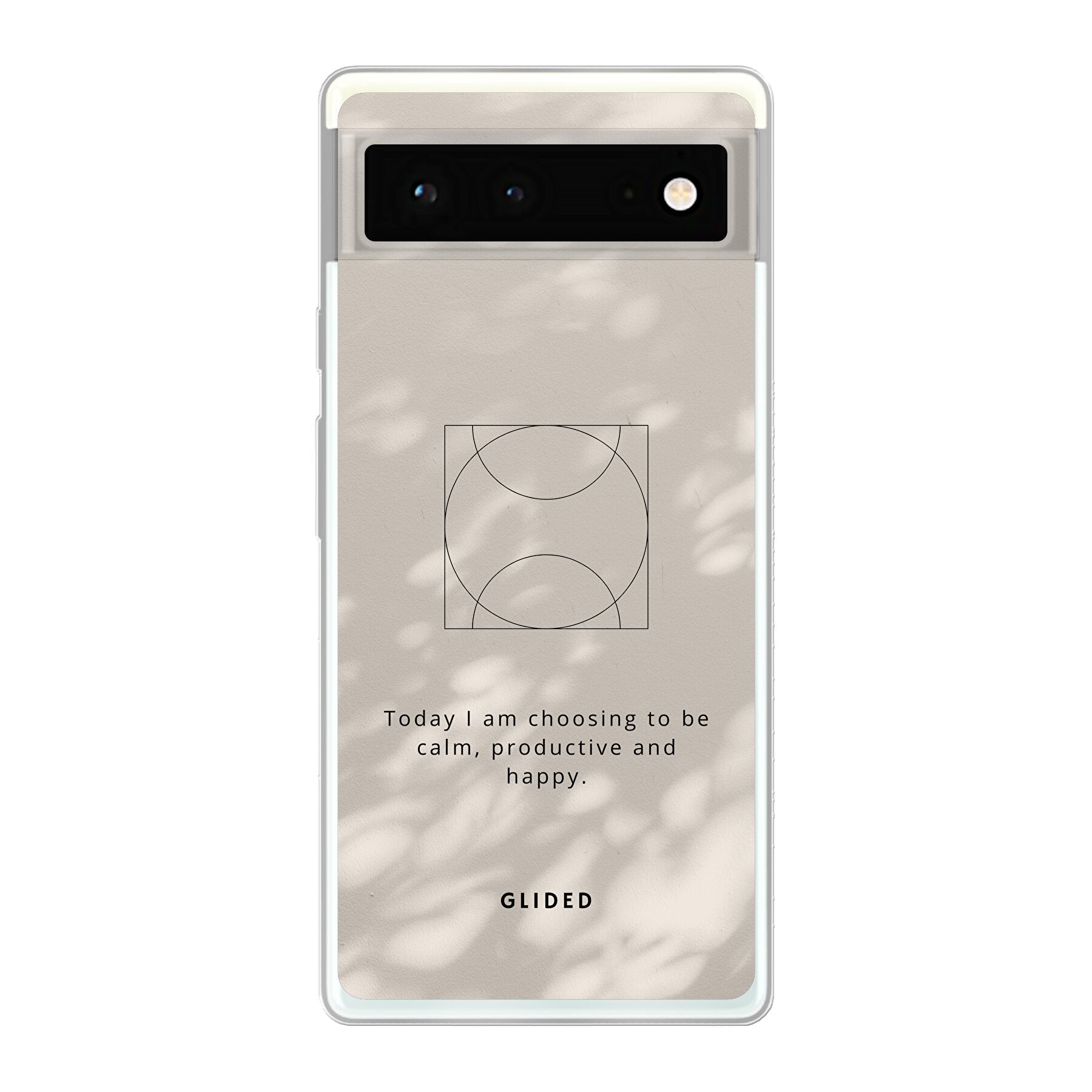 Affirmation Handyhülle für Google Pixel 6 mit inspirierendem Spruch auf ästhetischem Hintergrund, bietet Schutz und Stil.