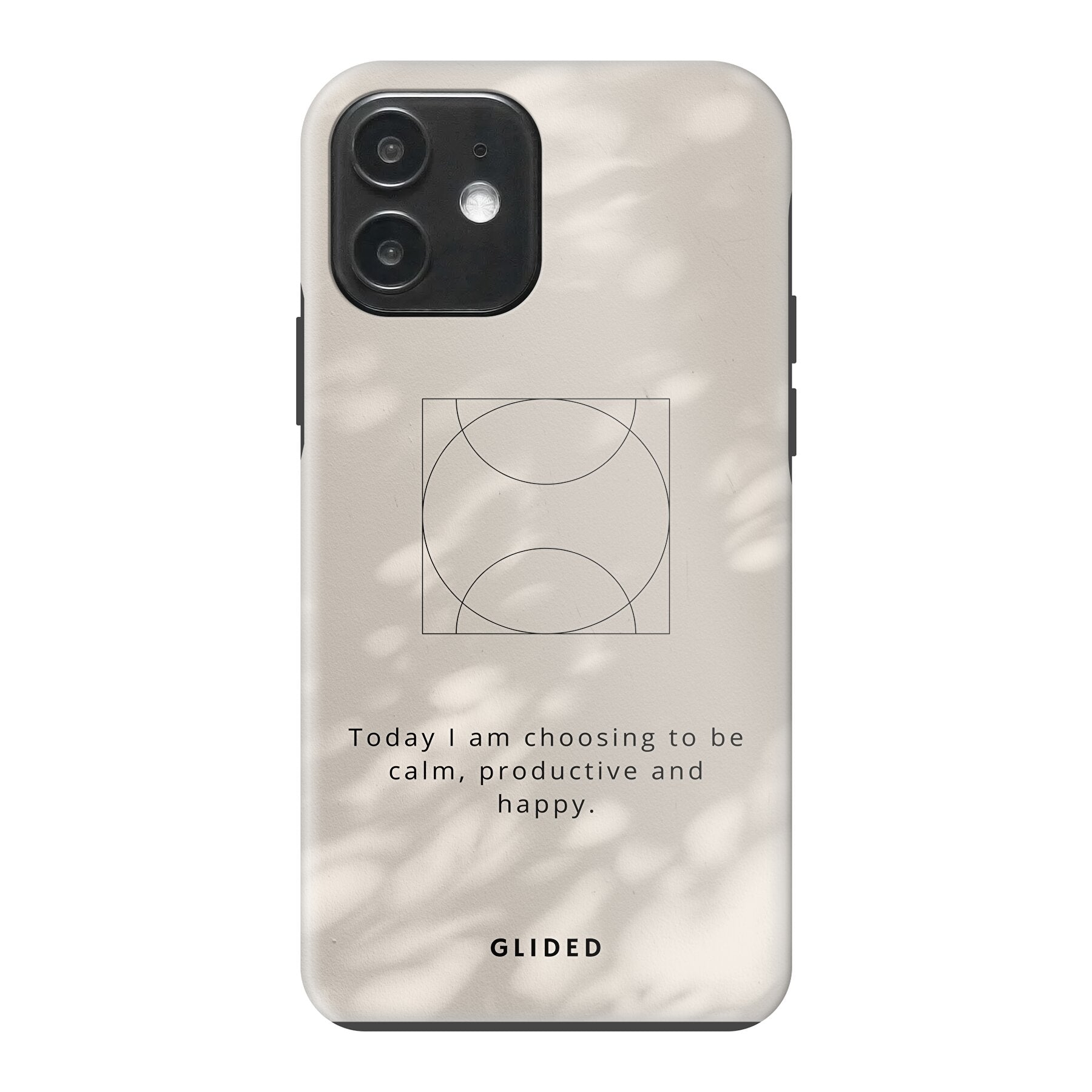 Affirmation Handyhülle für iPhone 12 mit inspirierendem Spruch auf ästhetischem Hintergrund, idealer Schutz und stilvolles Design.