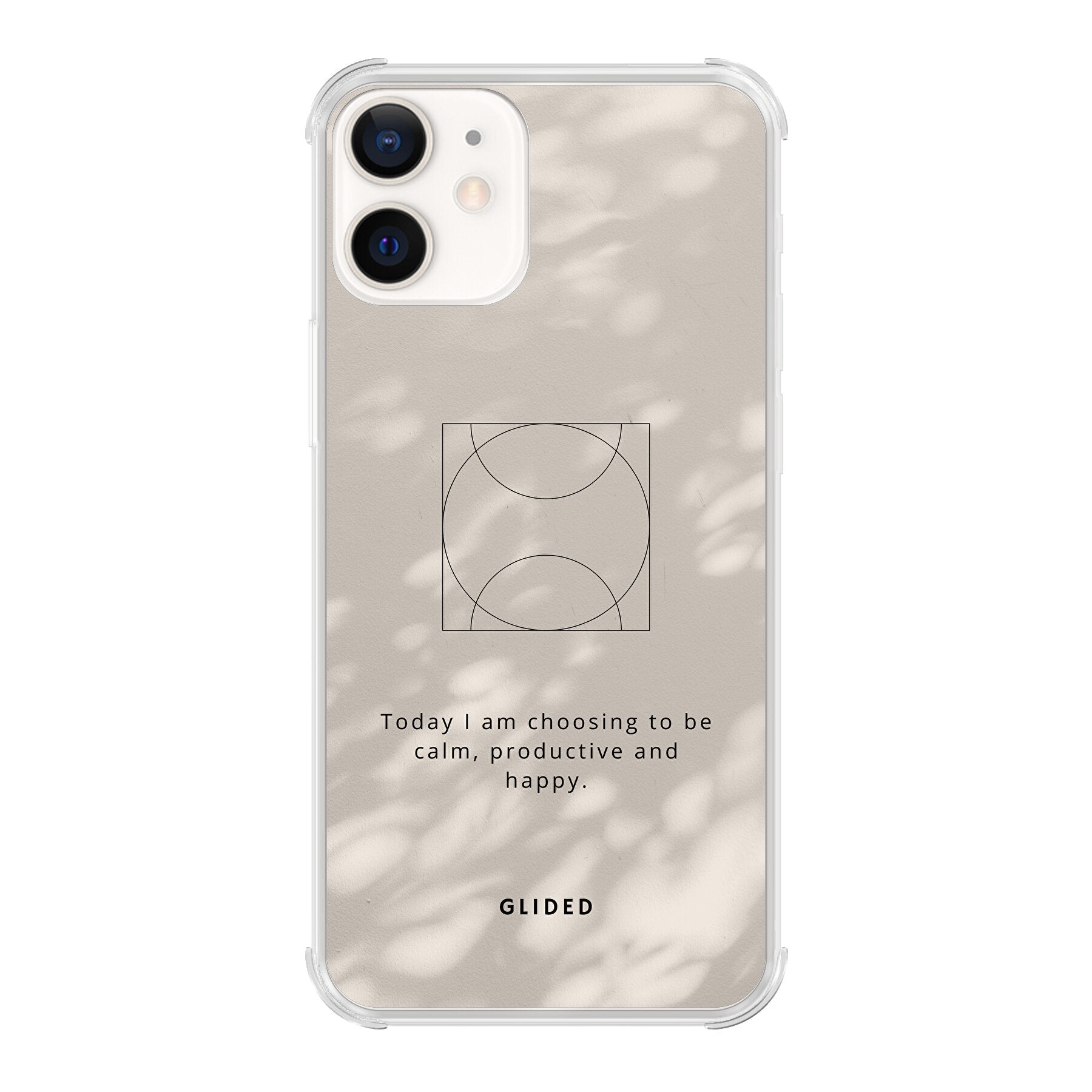 Affirmation Handyhülle für iPhone 12 mit inspirierendem Spruch auf ästhetischem Hintergrund, idealer Schutz und stilvolles Design.