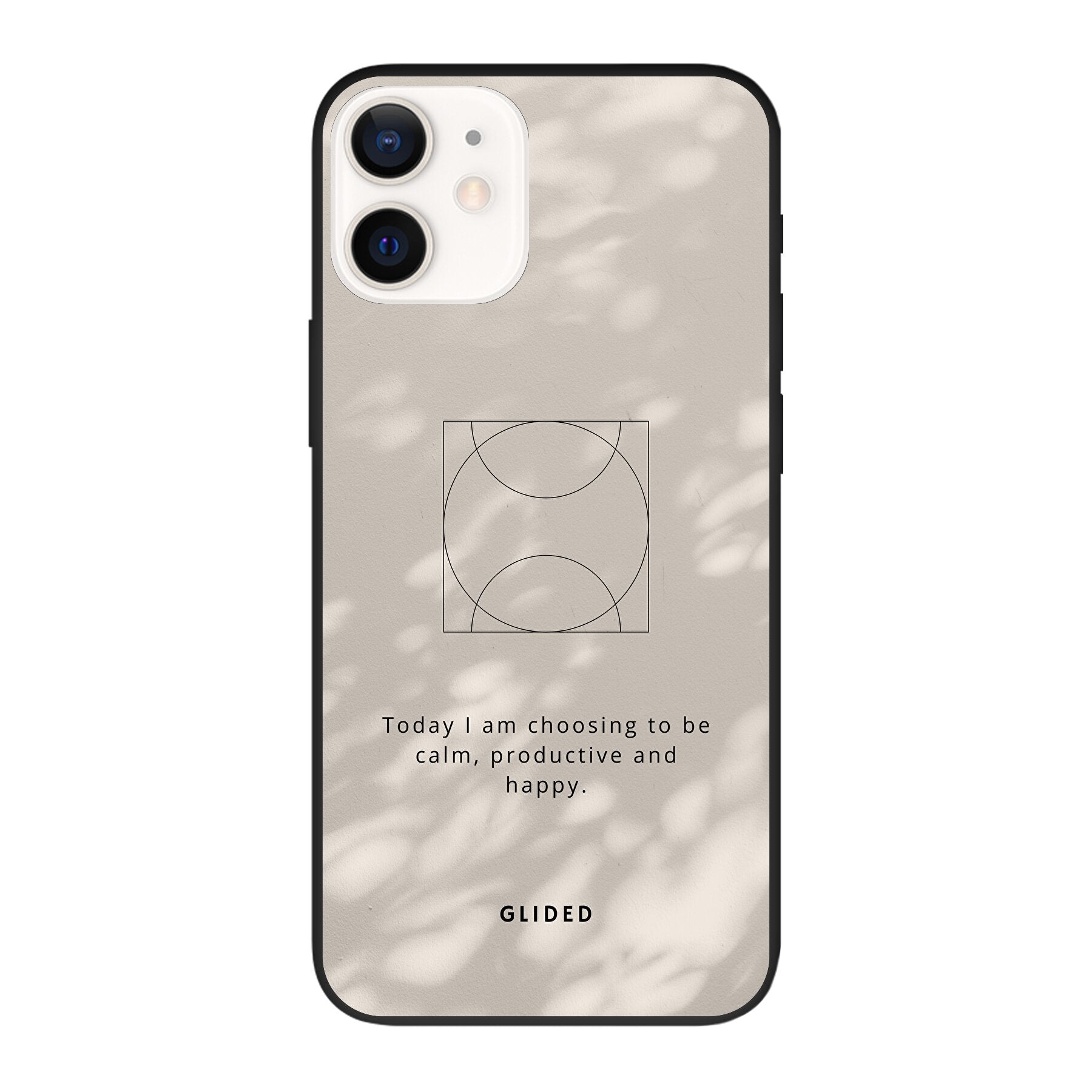 Affirmation Handyhülle für iPhone 12 mit inspirierendem Spruch auf ästhetischem Hintergrund, idealer Schutz und stilvolles Design.