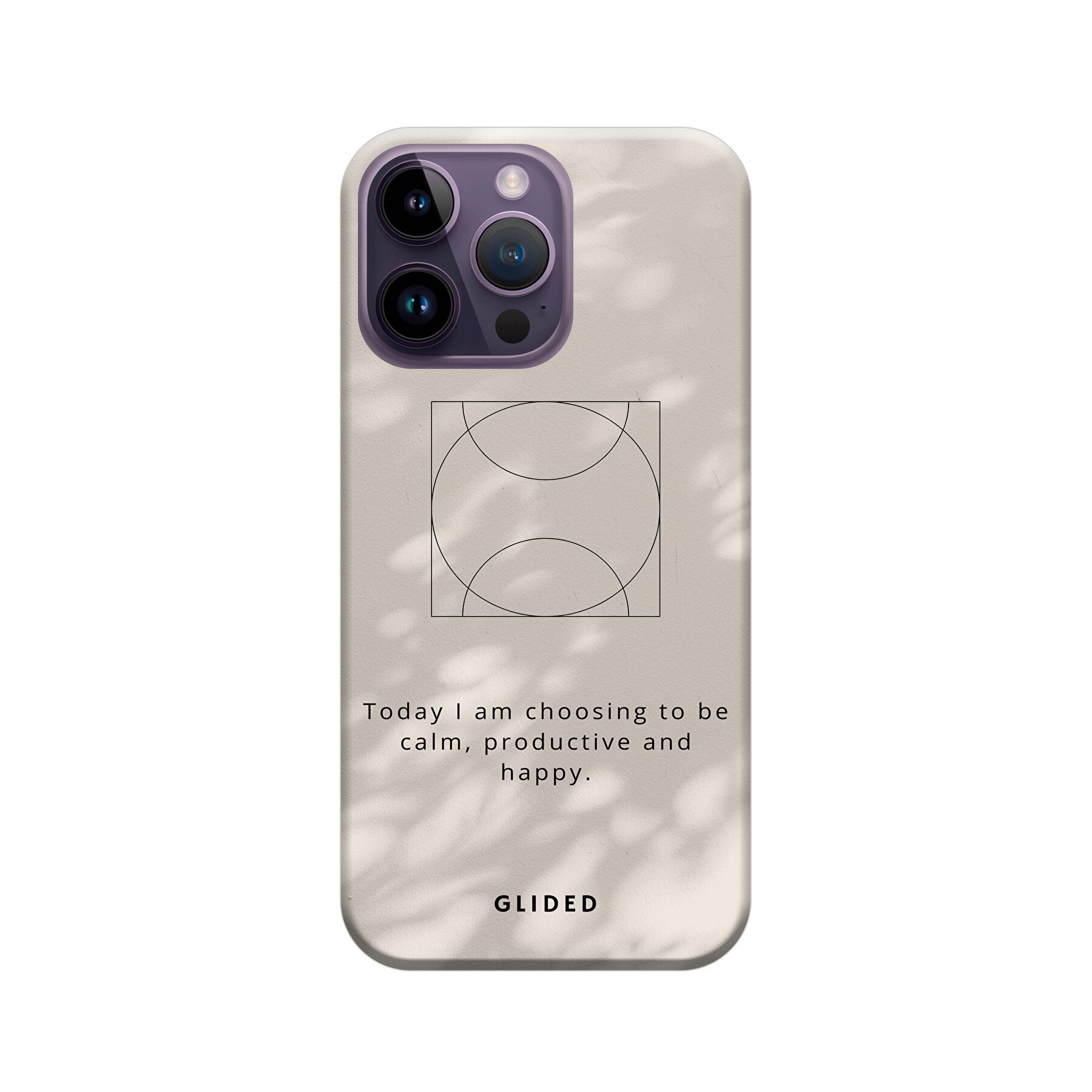 Affirmation Handyhülle für iPhone 14 Pro Max mit inspirierendem Spruch auf ästhetischem Hintergrund, idealer Schutz und stilvolles Design.