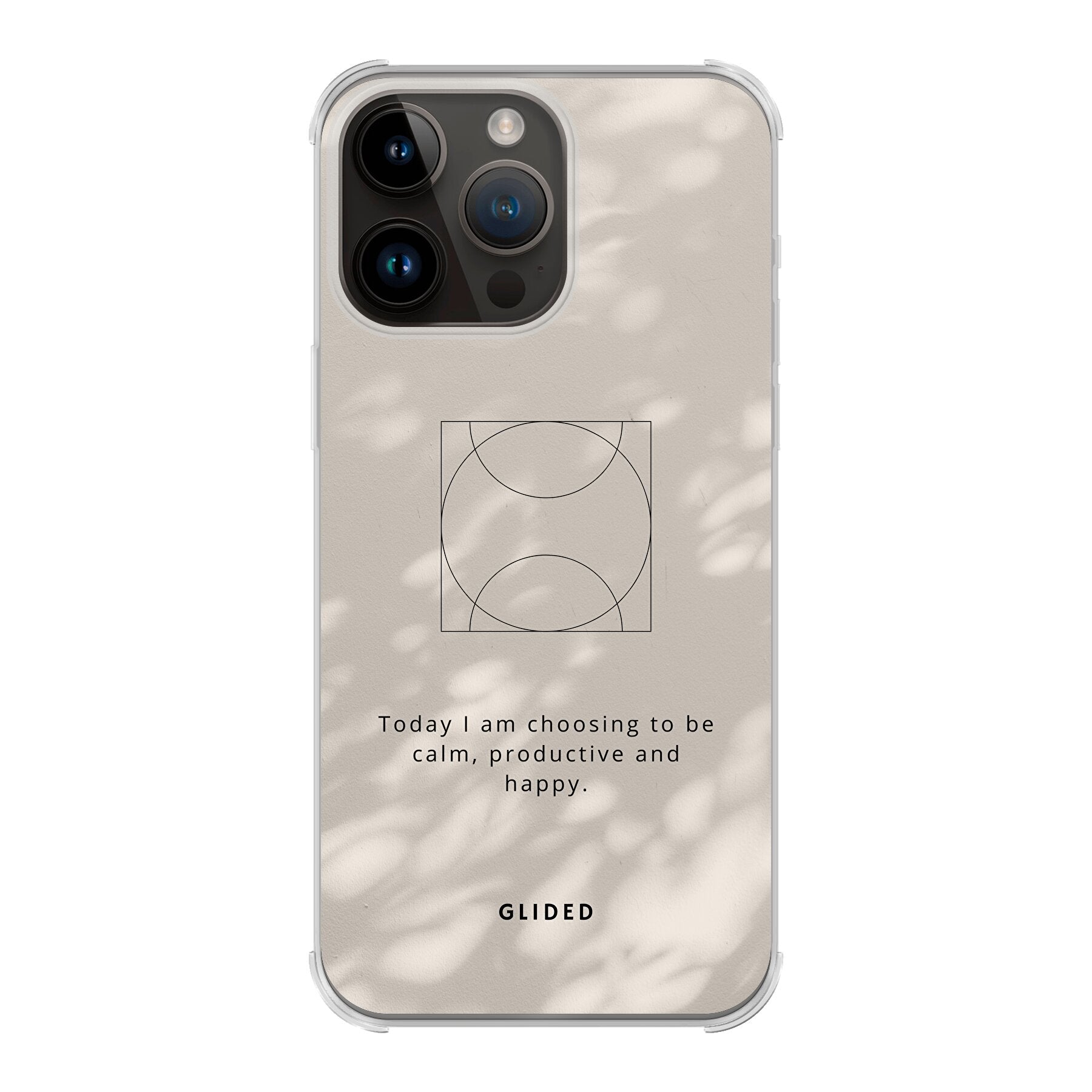 Affirmation Handyhülle für iPhone 14 Pro Max mit inspirierendem Spruch auf ästhetischem Hintergrund, idealer Schutz und stilvolles Design.