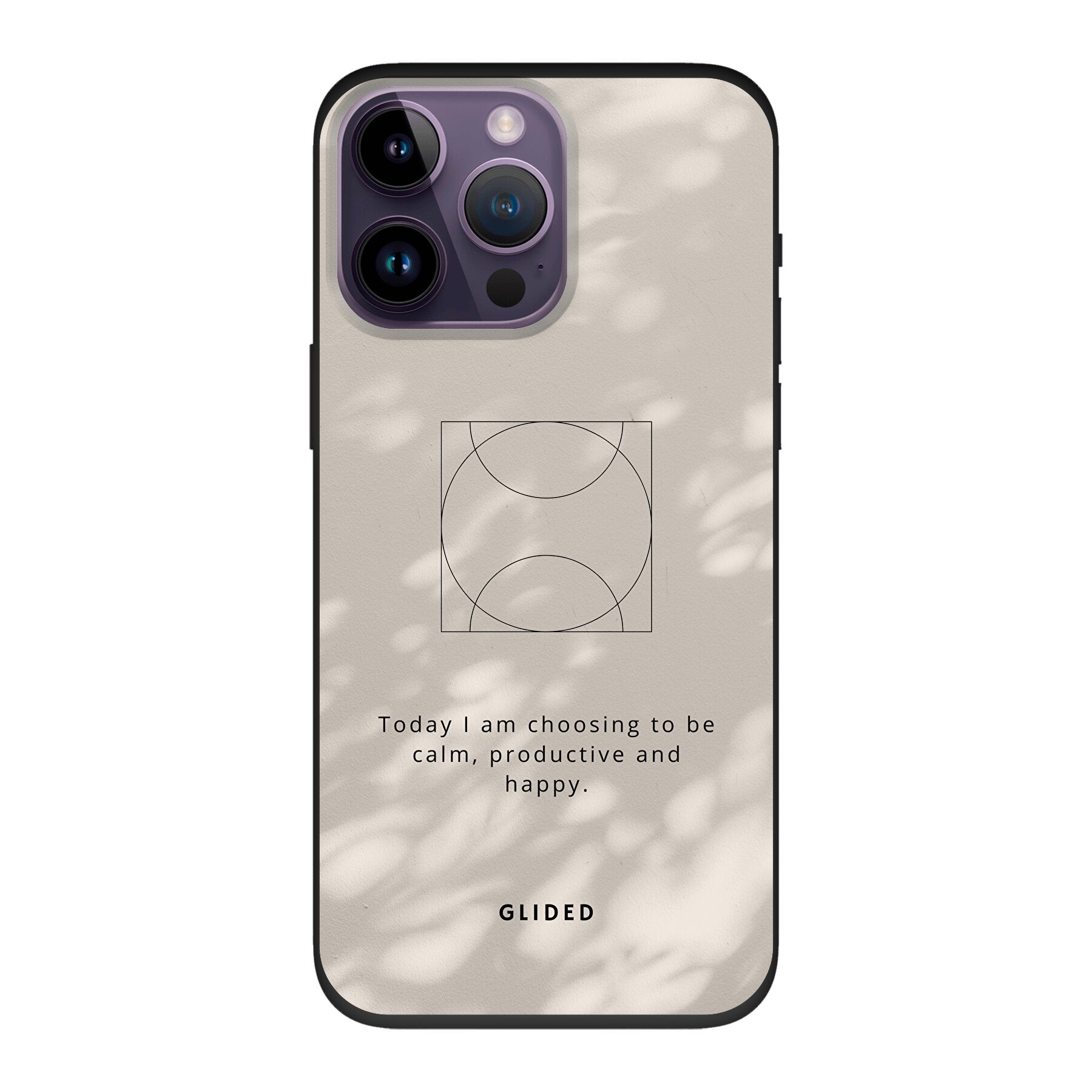 Affirmation Handyhülle für iPhone 14 Pro Max mit inspirierendem Spruch auf ästhetischem Hintergrund, idealer Schutz und stilvolles Design.