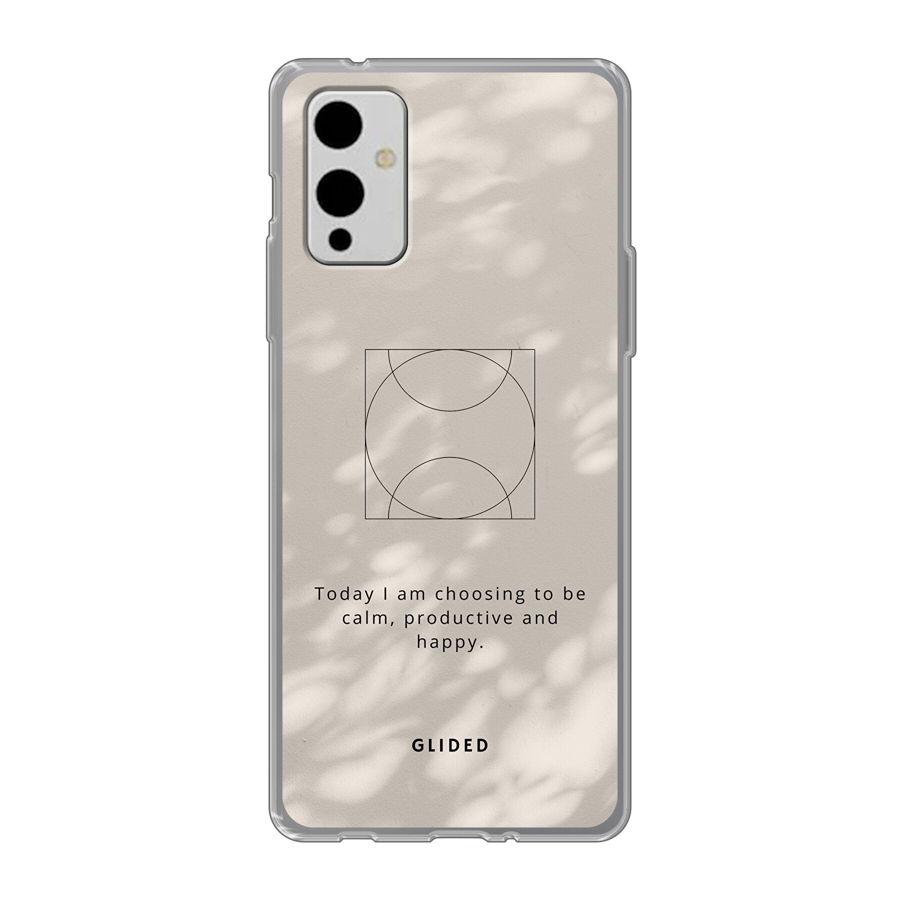 OnePlus 9 Handyhülle mit inspirierendem Spruch auf ästhetischem Hintergrund, ideal für Schutz und Motivation.