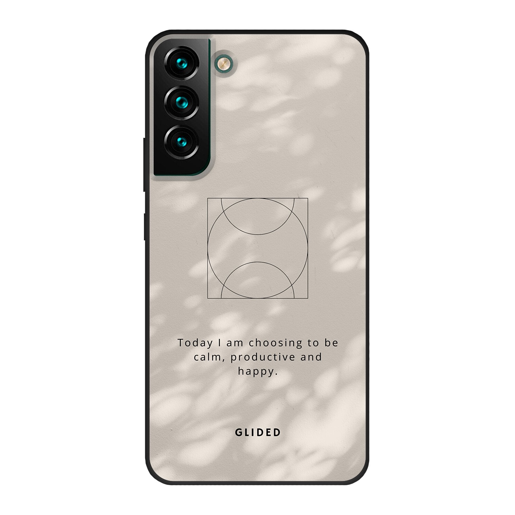 Affirmation Handyhülle für Samsung Galaxy S22 Plus mit inspirierendem Spruch auf ästhetischem Hintergrund.