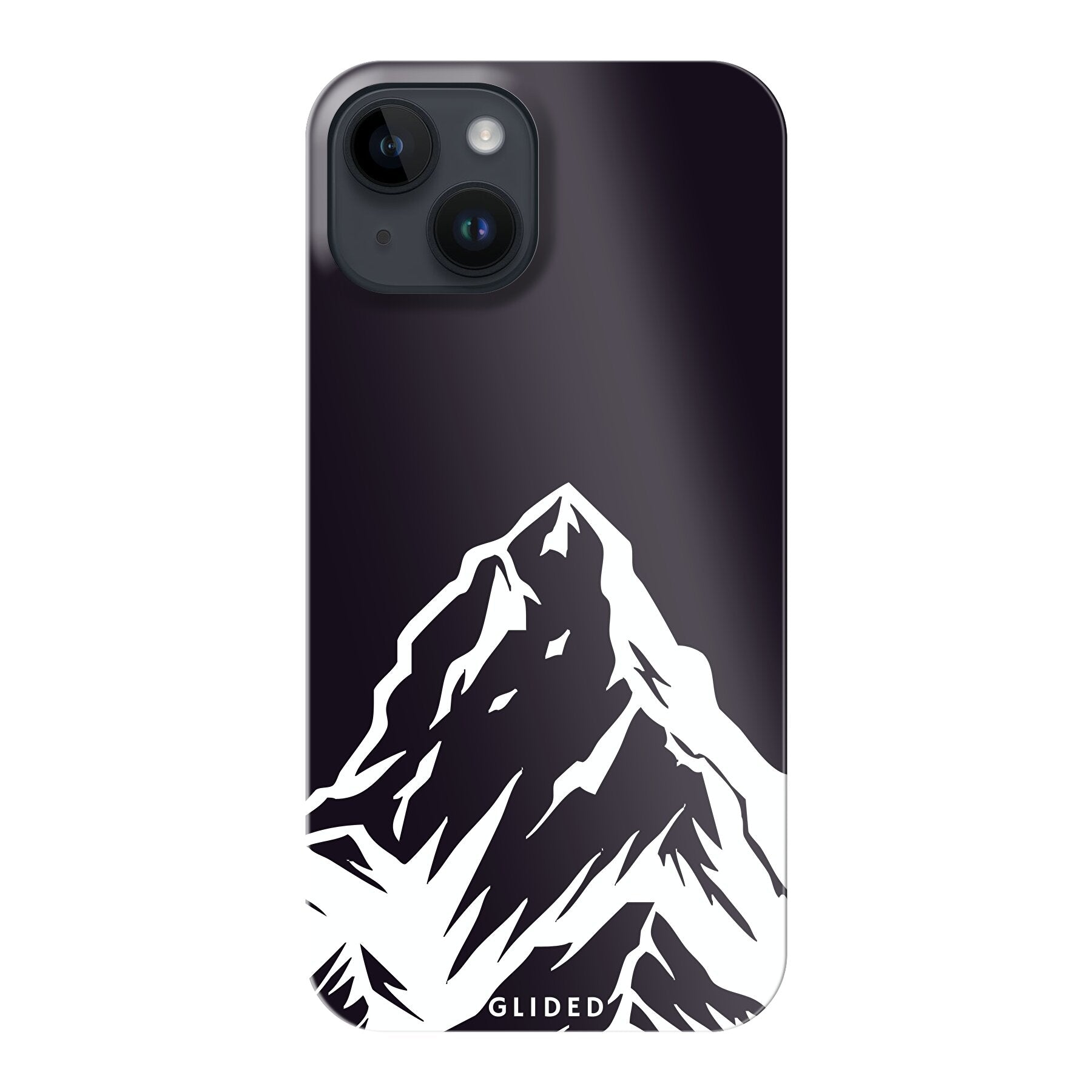 Alpine Adventure Handyhülle für iPhone 14 mit majestätischen Berggipfeln und Tälern, ideal für Naturfreunde.