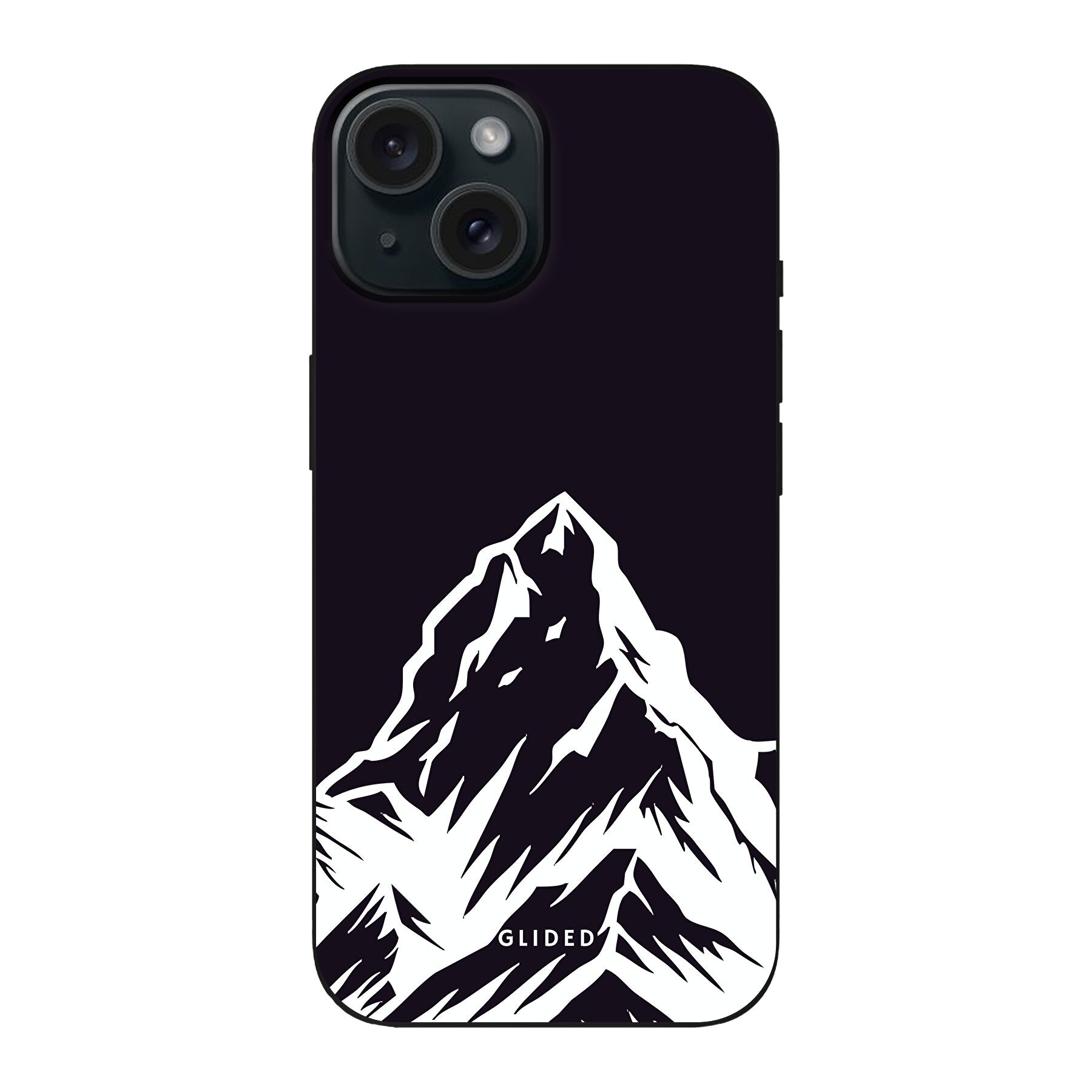 Alpine Adventure iPhone 15 Handyhülle mit majestätischen Berggipfeln und Tälern, ideal für Naturliebhaber.
