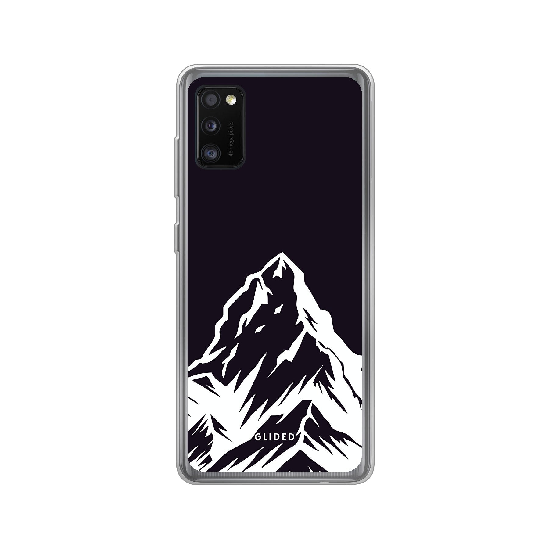Alpine Adventure Handyhülle für Samsung Galaxy A41 mit majestätischen Berggipfeln und Tälern, ideal für Naturfreunde.