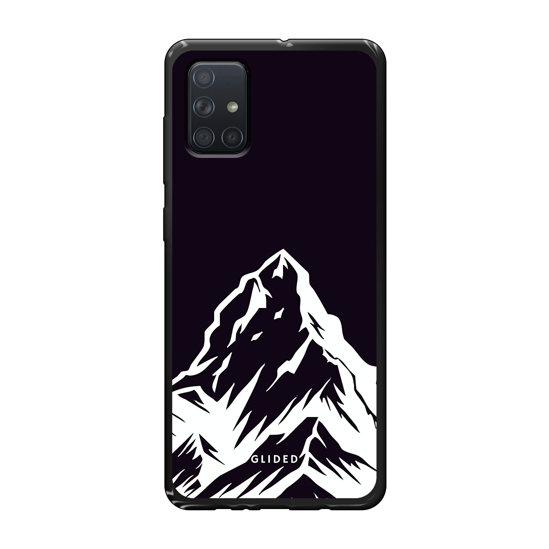 Alpine Adventure Handyhülle für Samsung Galaxy A71 mit majestätischen Berggipfeln und Tälern, ideal für Naturfreunde.