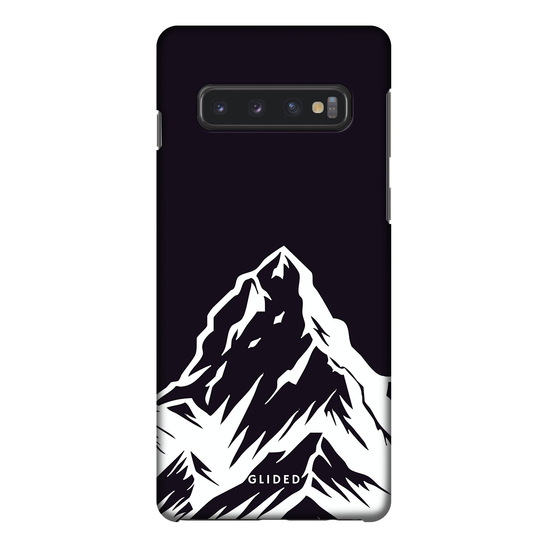 Alpine Adventure Handyhülle für Samsung Galaxy S10 mit majestätischen Berggipfeln und Tälern, ideal für Naturliebhaber.