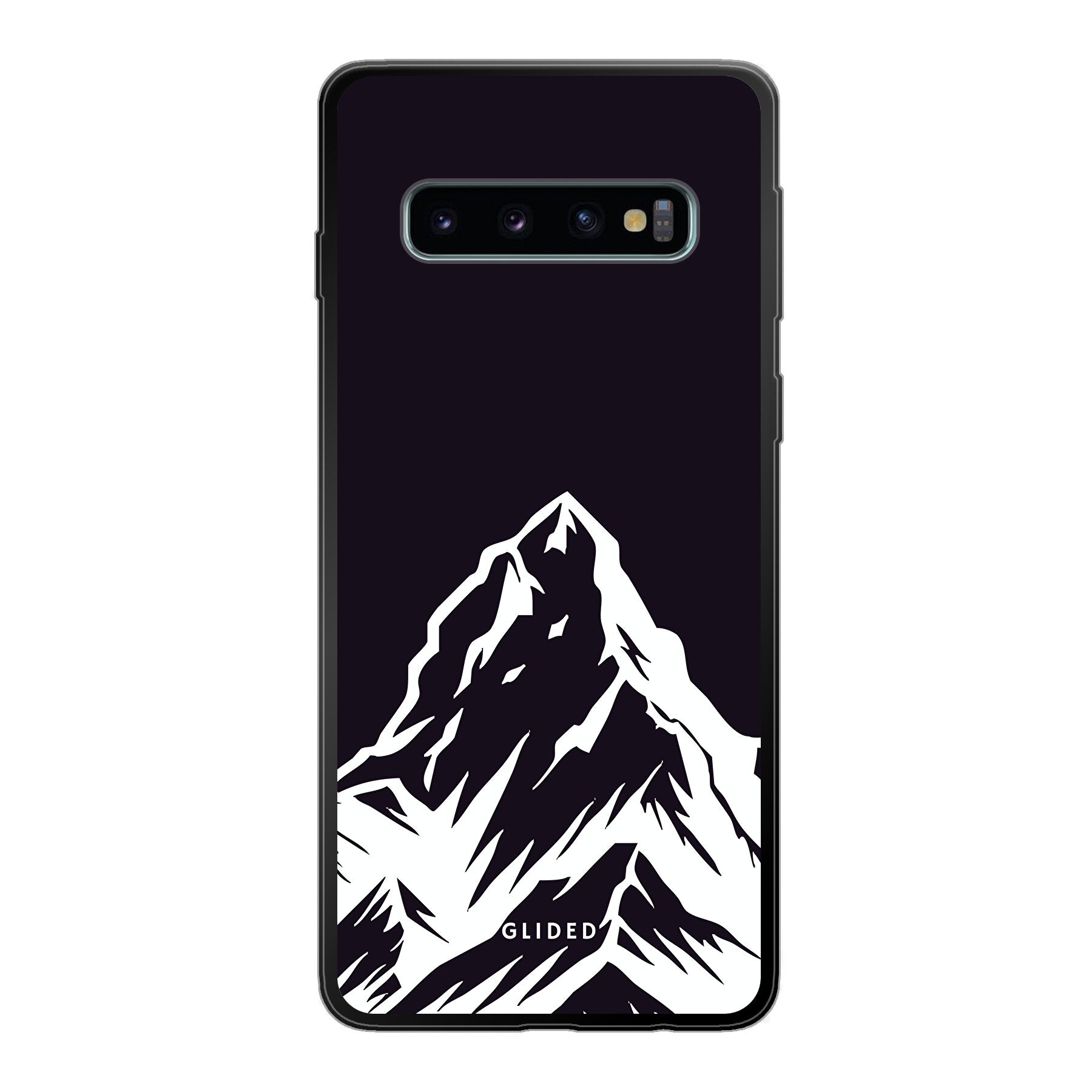Alpine Adventure Handyhülle für Samsung Galaxy S10 mit majestätischen Berggipfeln und Tälern, ideal für Naturliebhaber.