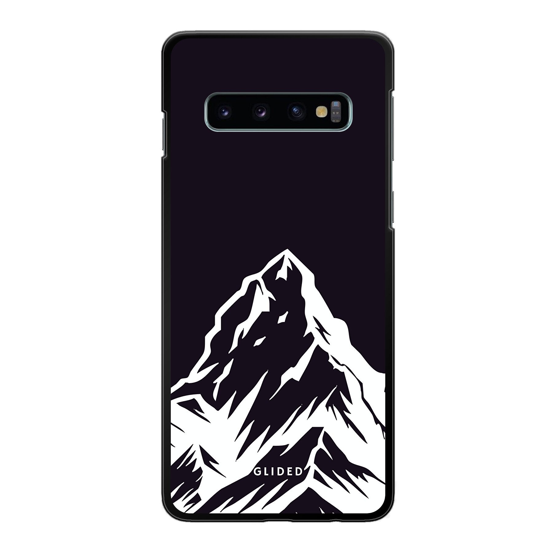 Alpine Adventure Handyhülle für Samsung Galaxy S10 mit majestätischen Berggipfeln und Tälern, ideal für Naturliebhaber.