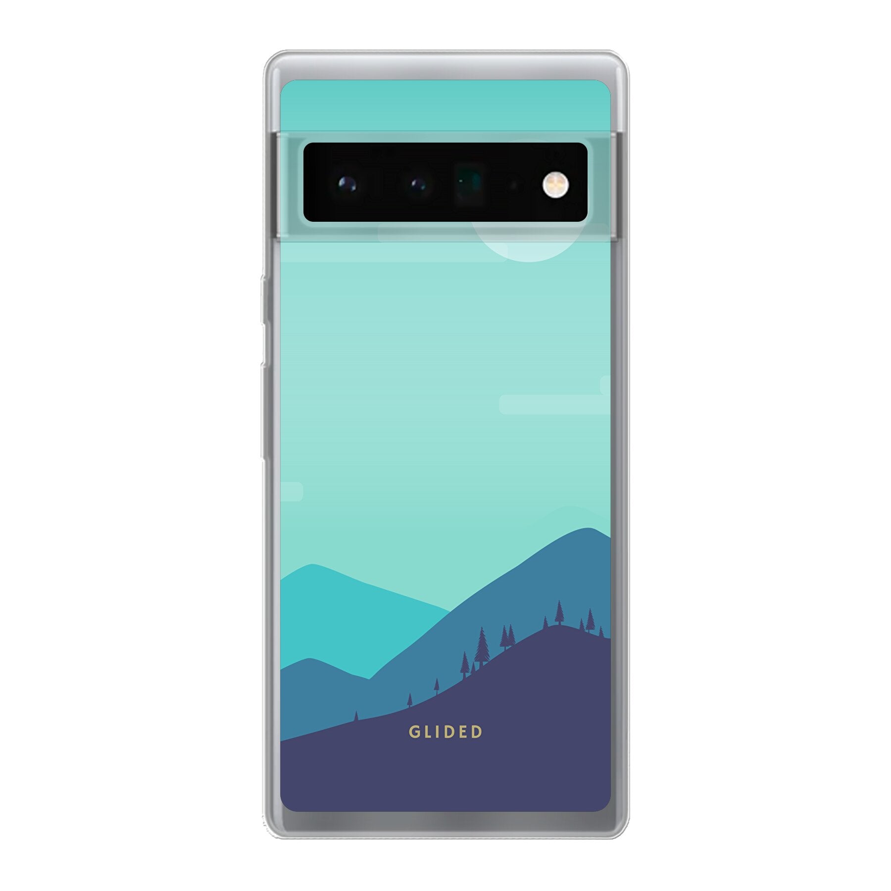 Alpine Handyhülle für Google Pixel 6 Pro mit einzigartigem Bergdesign, bietet Schutz und Stil.