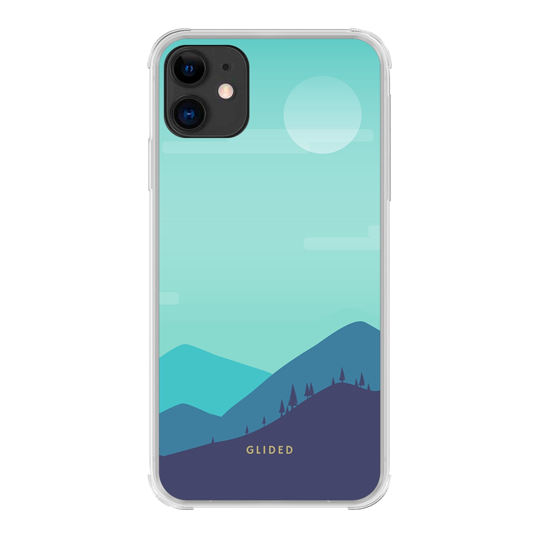 Die 'Alpine' iPhone 11 Handyhülle mit einzigartigem Bergdesign, bietet Schutz und Stil für dein Smartphone.