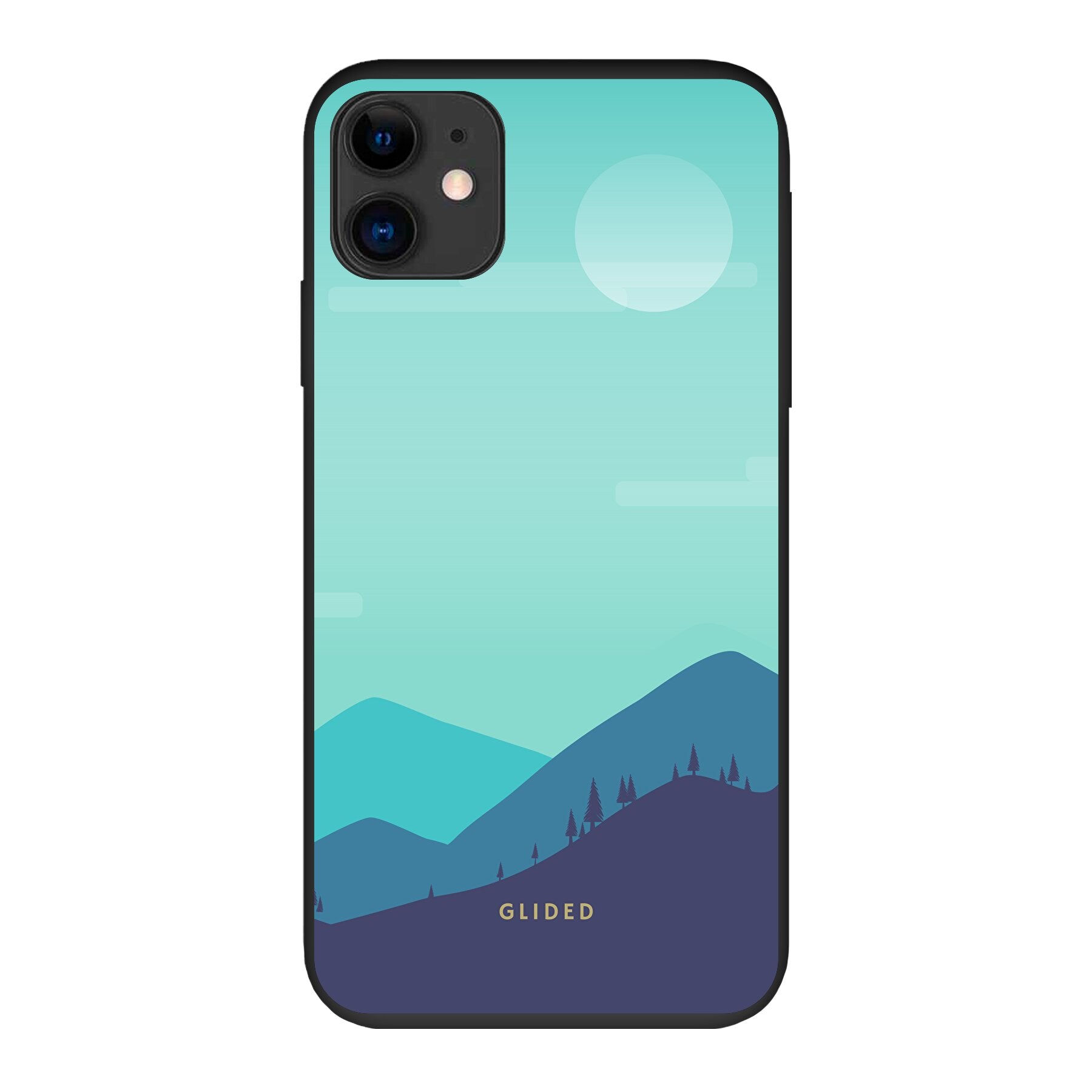 Die 'Alpine' iPhone 11 Handyhülle mit einzigartigem Bergdesign, bietet Schutz und Stil für dein Smartphone.