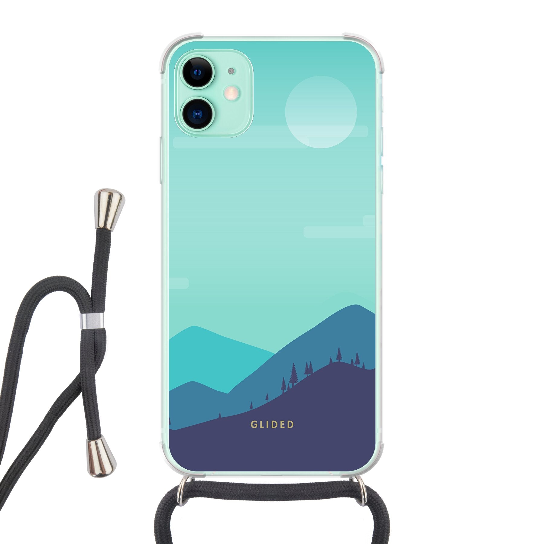 Die 'Alpine' iPhone 11 Handyhülle mit einzigartigem Bergdesign, bietet Schutz und Stil für dein Smartphone.