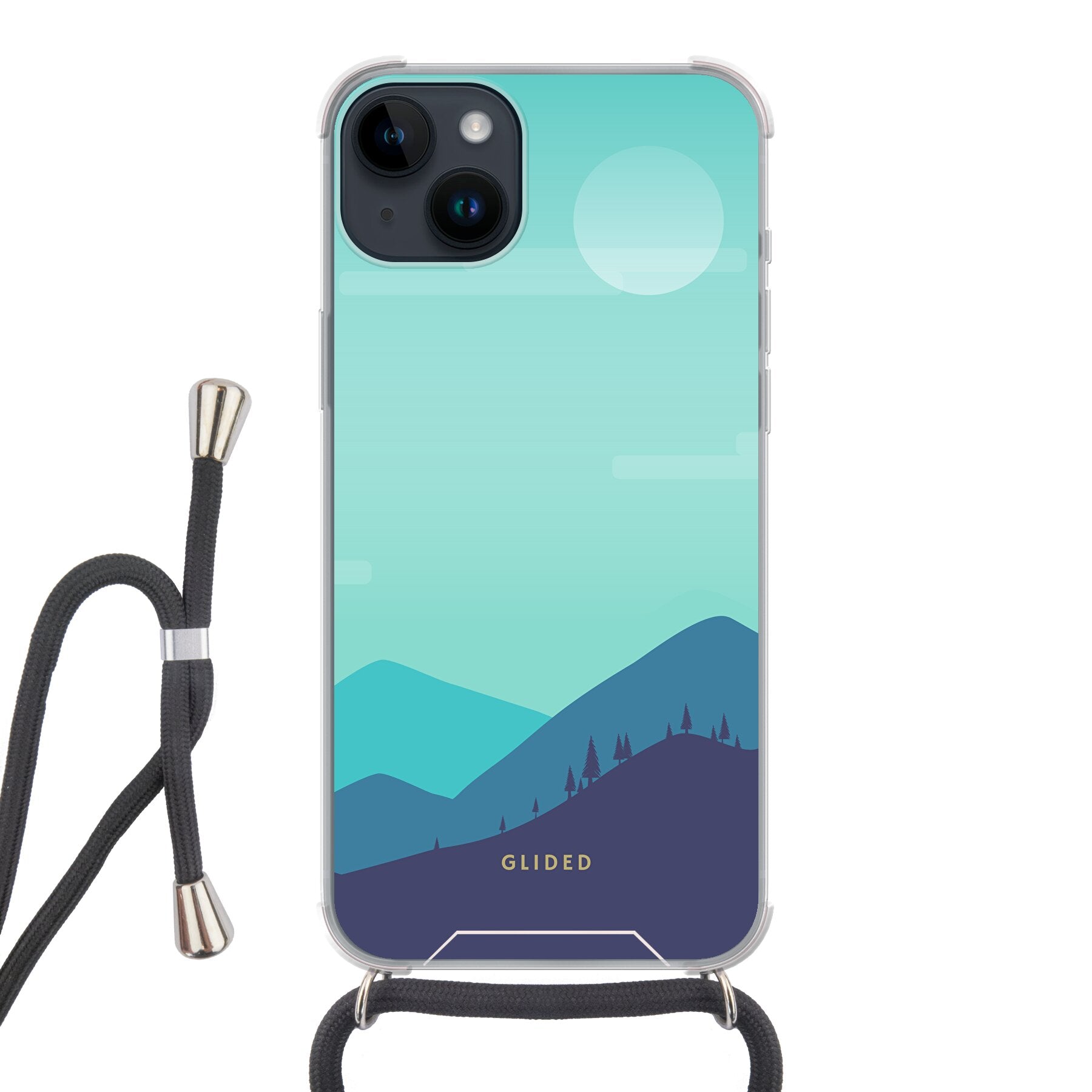 Die 'Alpine' iPhone 14 Pro Handyhülle mit einzigartigem Bergdesign, bietet Schutz und Stil für dein Smartphone.