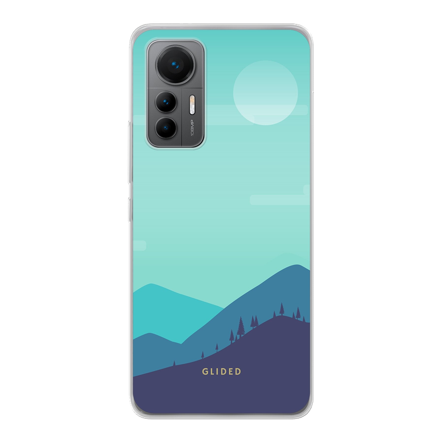 Xiaomi 12 Lite Handyhülle im Alpine Design mit Bergmotiven, bietet stilvollen Schutz und präzise Aussparungen.