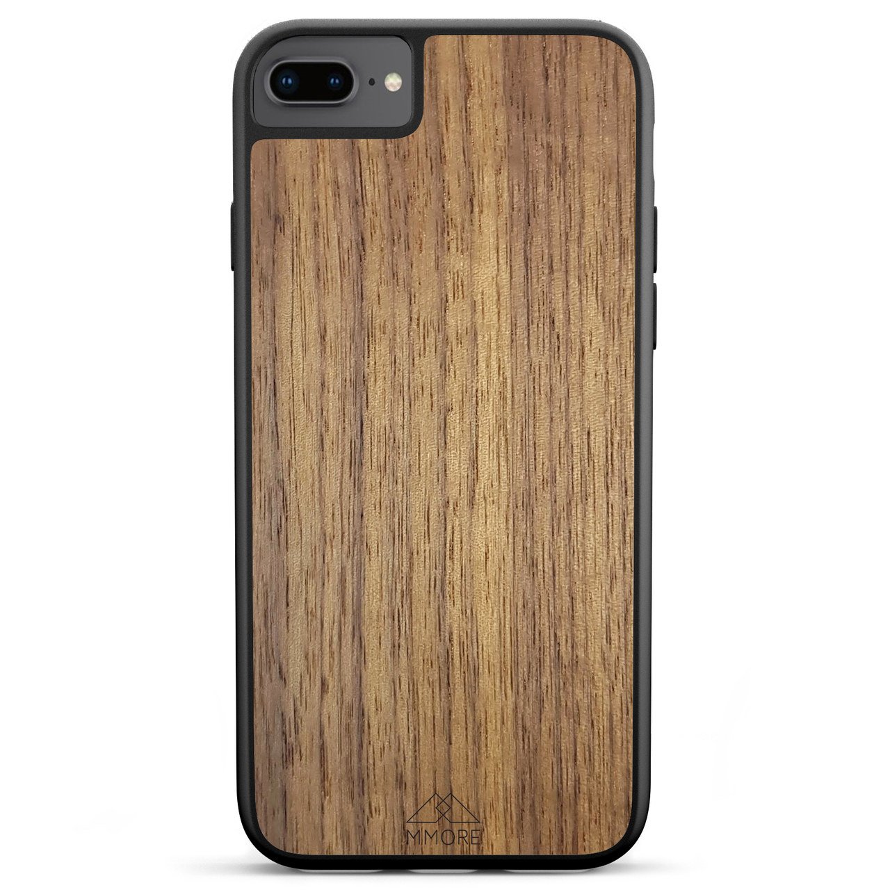 Handcrafted American Walnut phone case showcasing unique wood grain and elegant design, perfect for modern smartphones.
