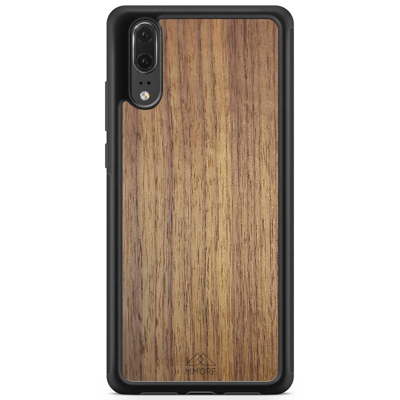 Handcrafted American Walnut phone case showcasing unique wood grain and elegant design, perfect for modern smartphones.