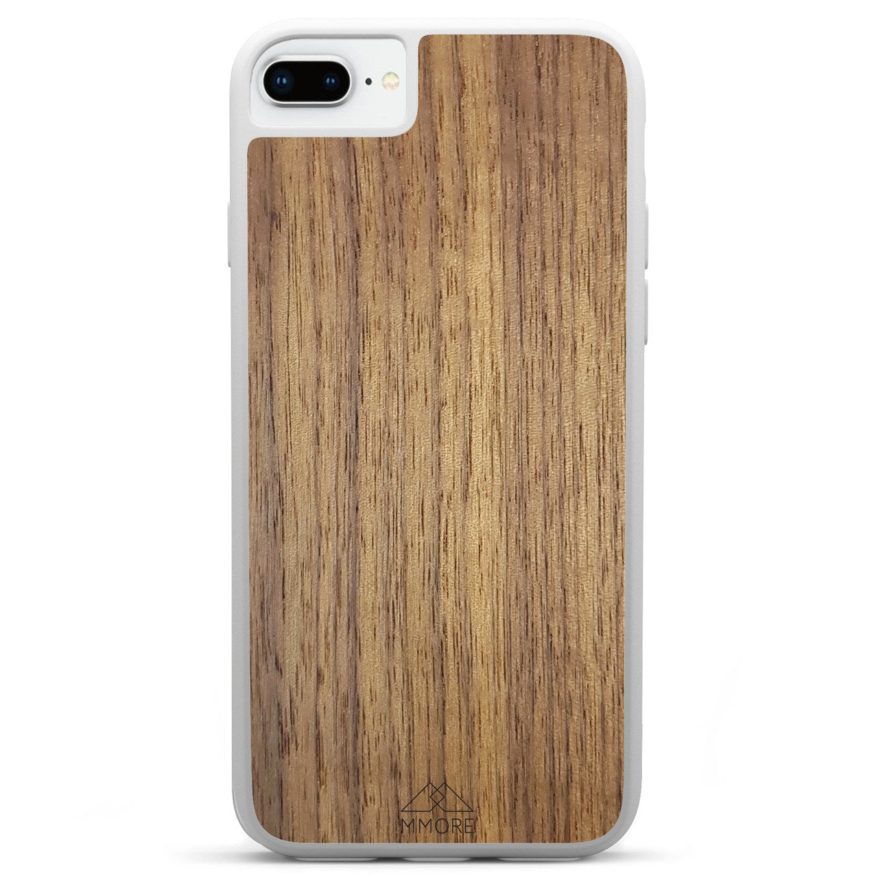 Handcrafted American Walnut phone case showcasing unique wood grain and elegant design, perfect for modern smartphones.