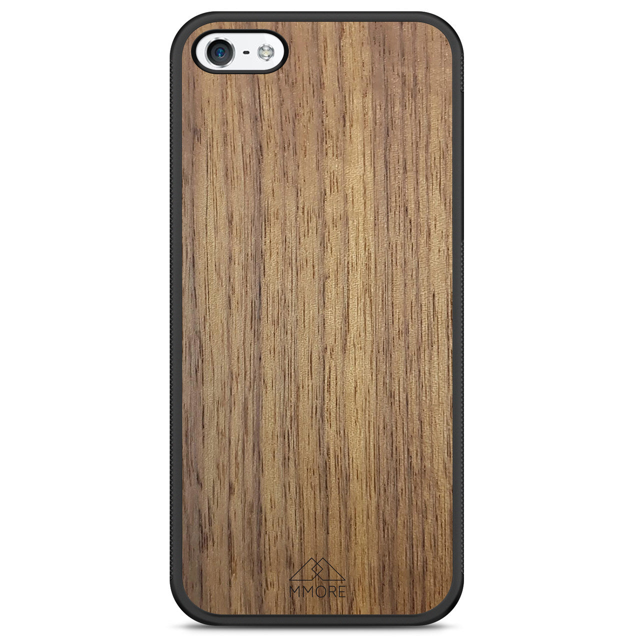 Handcrafted American Walnut phone case showcasing unique wood grain and elegant design, perfect for modern smartphones.