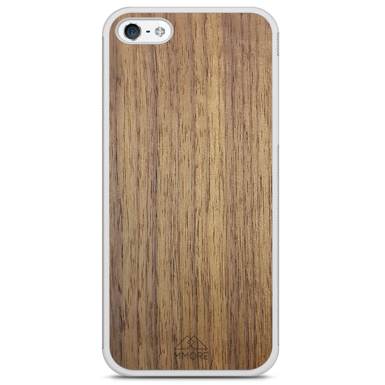 Handcrafted American Walnut phone case showcasing unique wood grain and elegant design, perfect for modern smartphones.