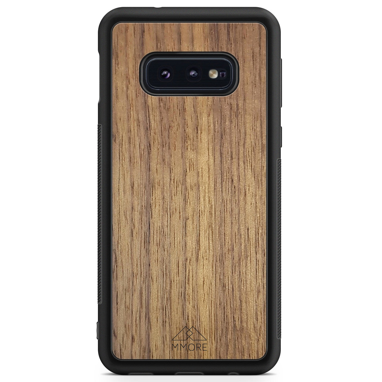 Handcrafted American Walnut phone case showcasing unique wood grain and elegant design, perfect for modern smartphones.