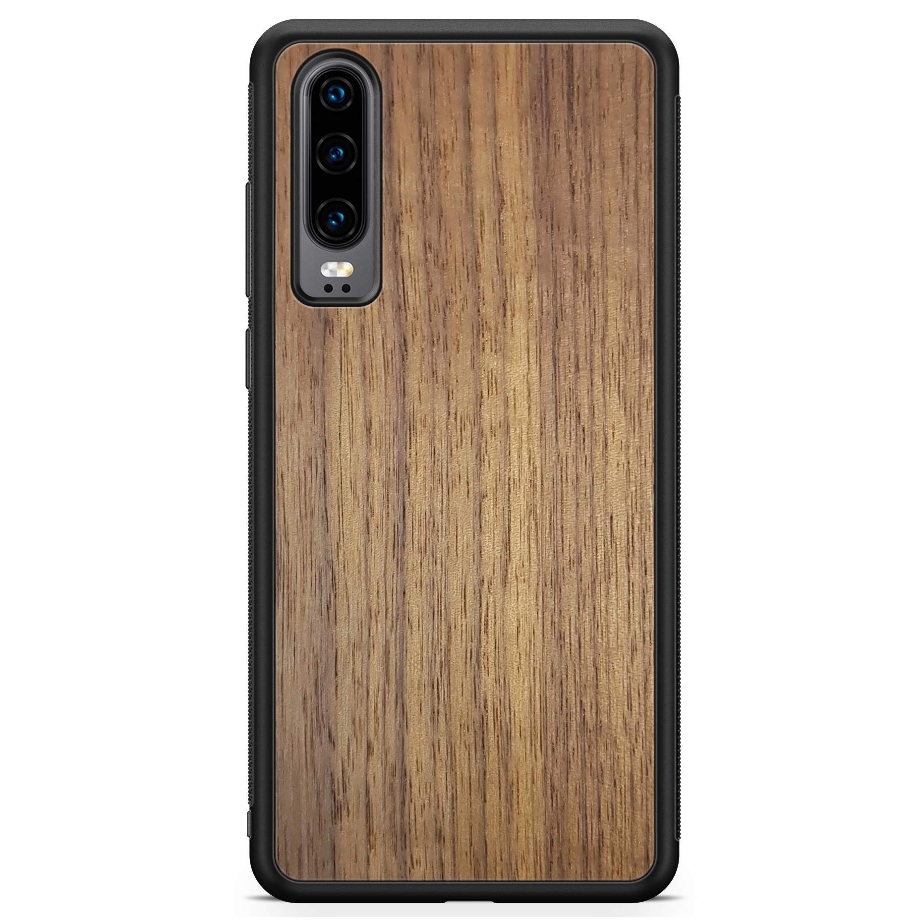 Handcrafted American Walnut phone case showcasing unique wood grain and elegant design, perfect for modern smartphones.