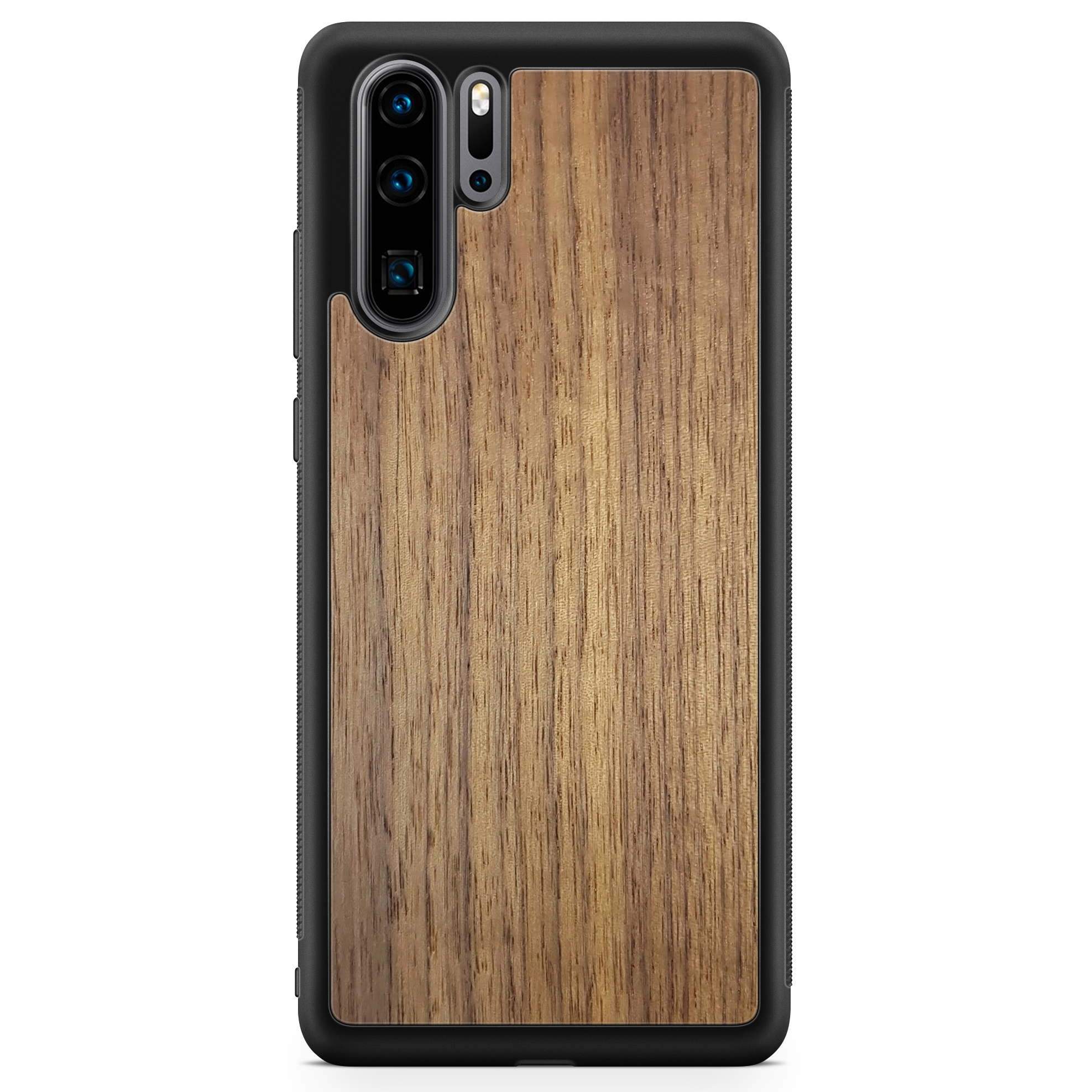 Handcrafted American Walnut phone case showcasing unique wood grain and elegant design, perfect for modern smartphones.