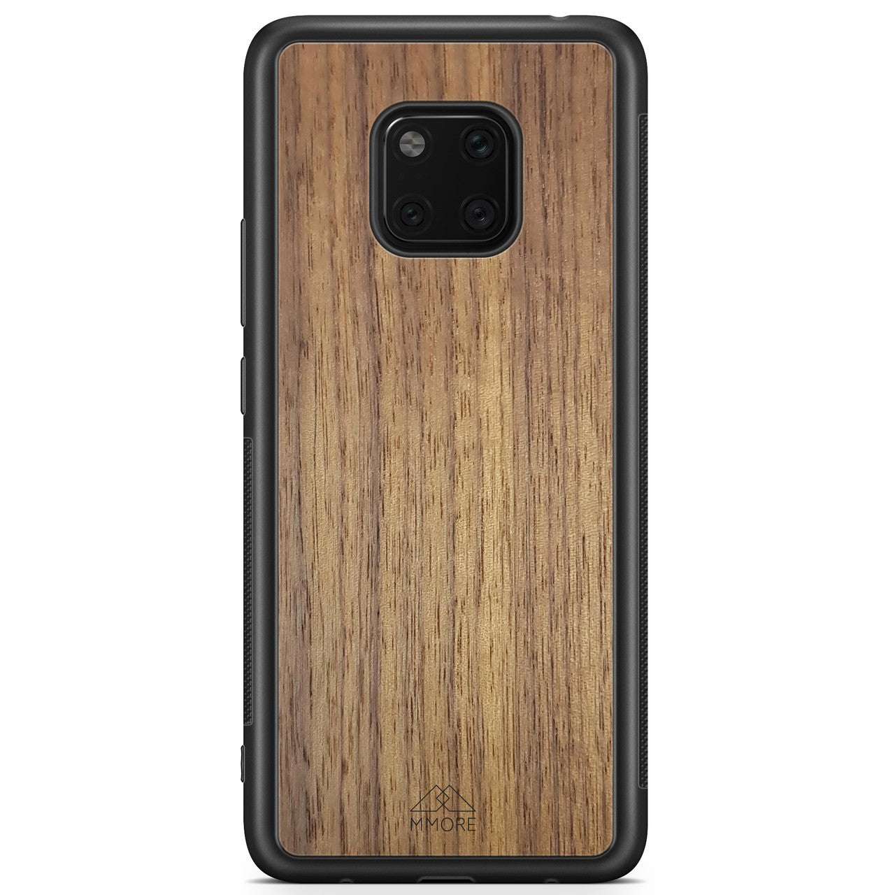 Handcrafted American Walnut phone case showcasing unique wood grain and elegant design, perfect for modern smartphones.