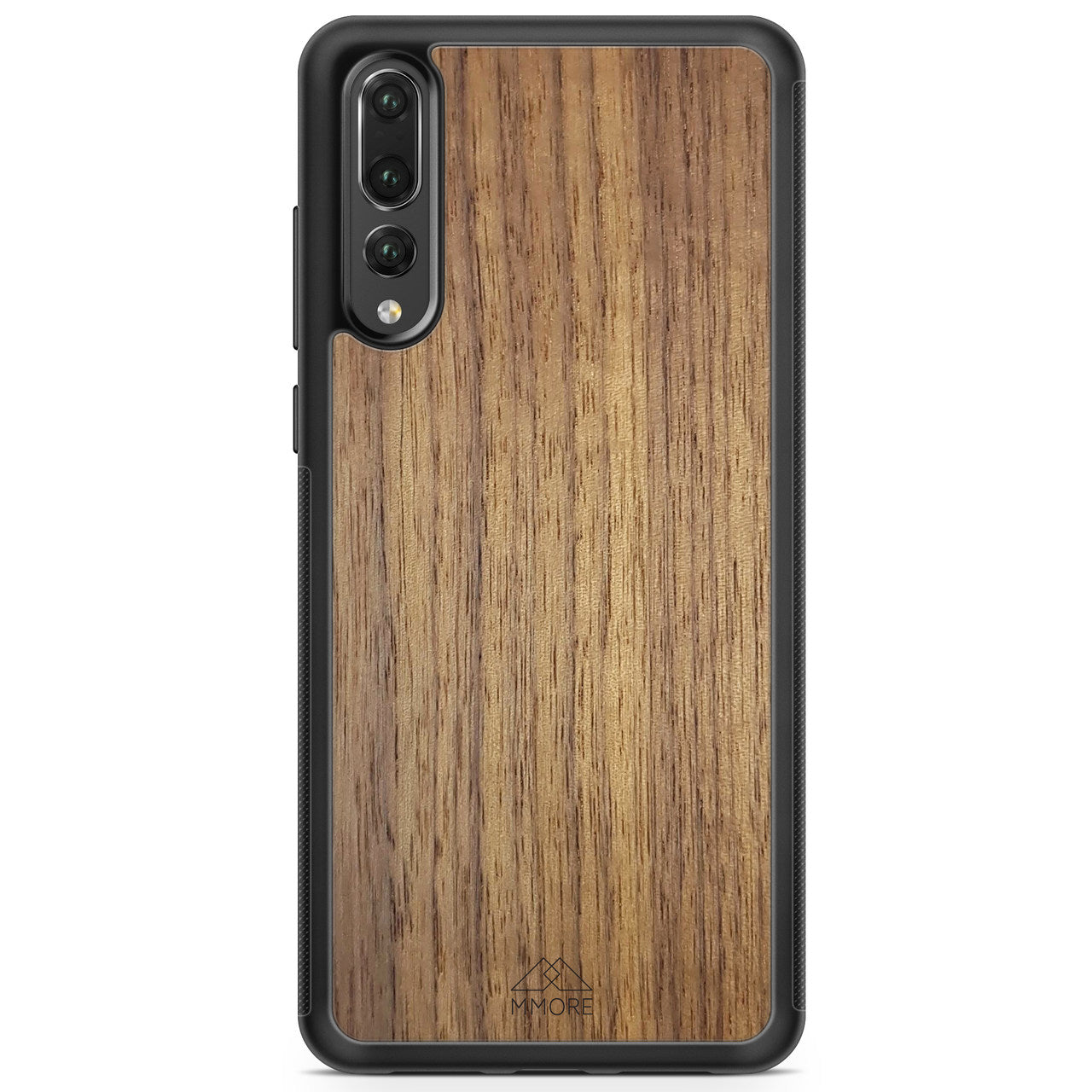 Handcrafted American Walnut phone case showcasing unique wood grain and elegant design, perfect for modern smartphones.