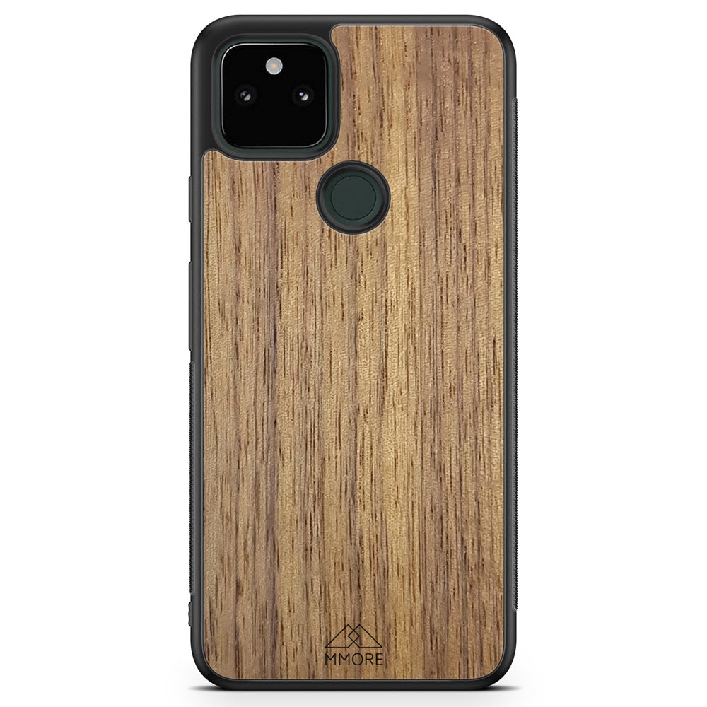 Handcrafted American Walnut phone case showcasing unique wood grain and elegant design, perfect for modern smartphones.