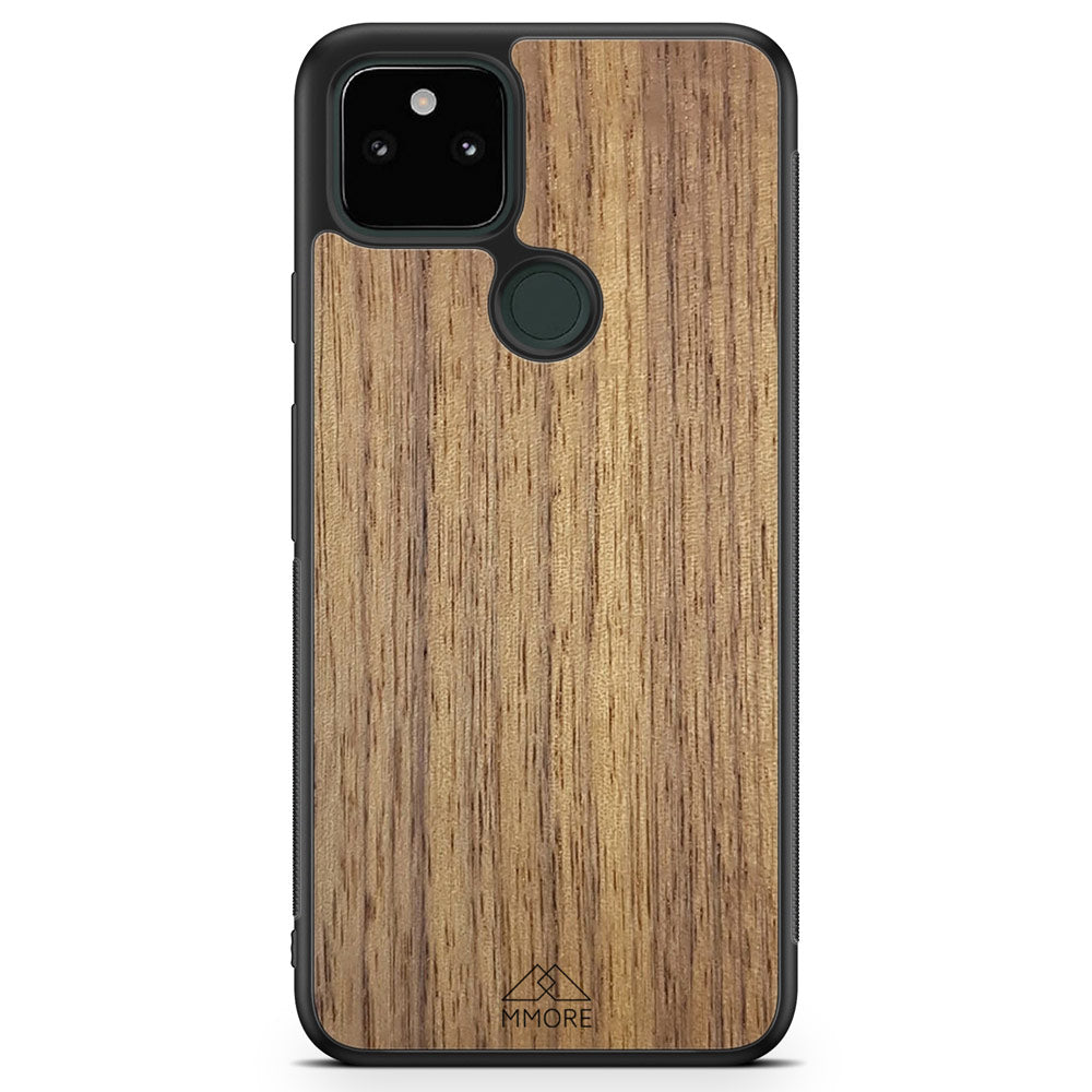 Handcrafted American Walnut phone case showcasing unique wood grain and elegant design, perfect for modern smartphones.