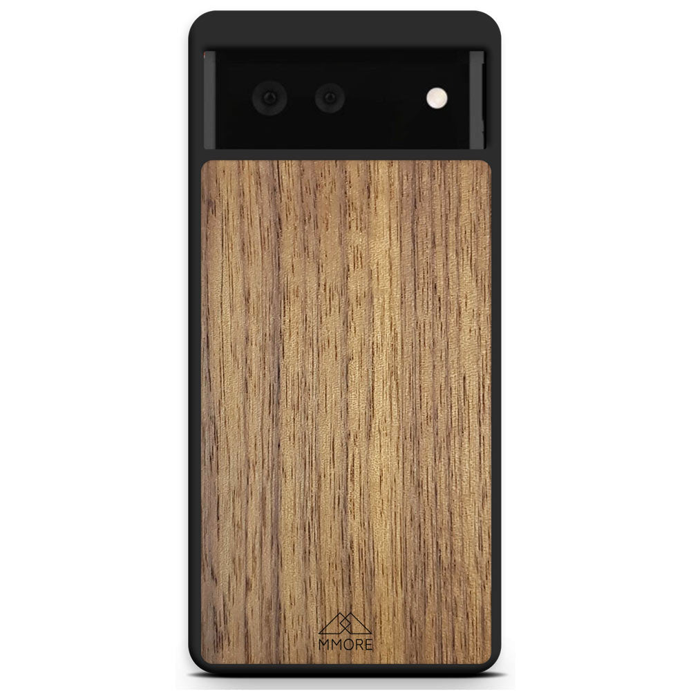 Handcrafted American Walnut phone case showcasing unique wood grain and elegant design, perfect for modern smartphones.