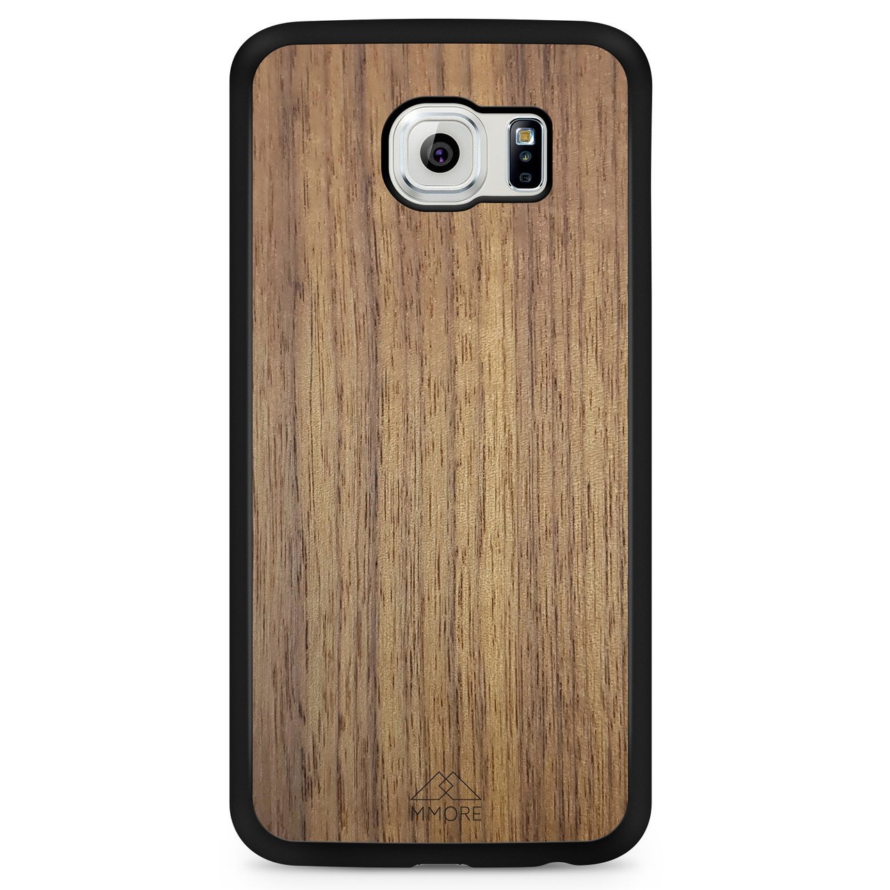Handcrafted American Walnut phone case showcasing unique wood grain and elegant design, perfect for modern smartphones.