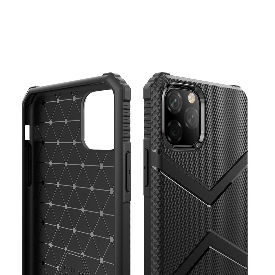 AMZER Diamond Design TPU Protective Case for iPhone XI Max, showcasing its textured surface and precise cutouts.